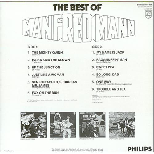 Manfred Mann The Best Of Manfred Mann Dutch vinyl LP album (LP